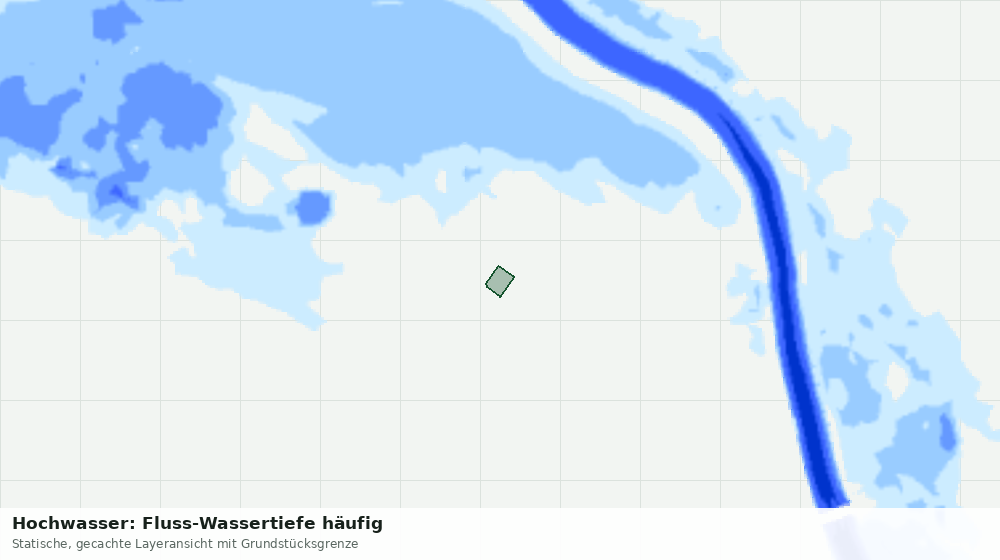 Statische Kartenansicht: Hochwasser: Fluss-Wassertiefe häufig