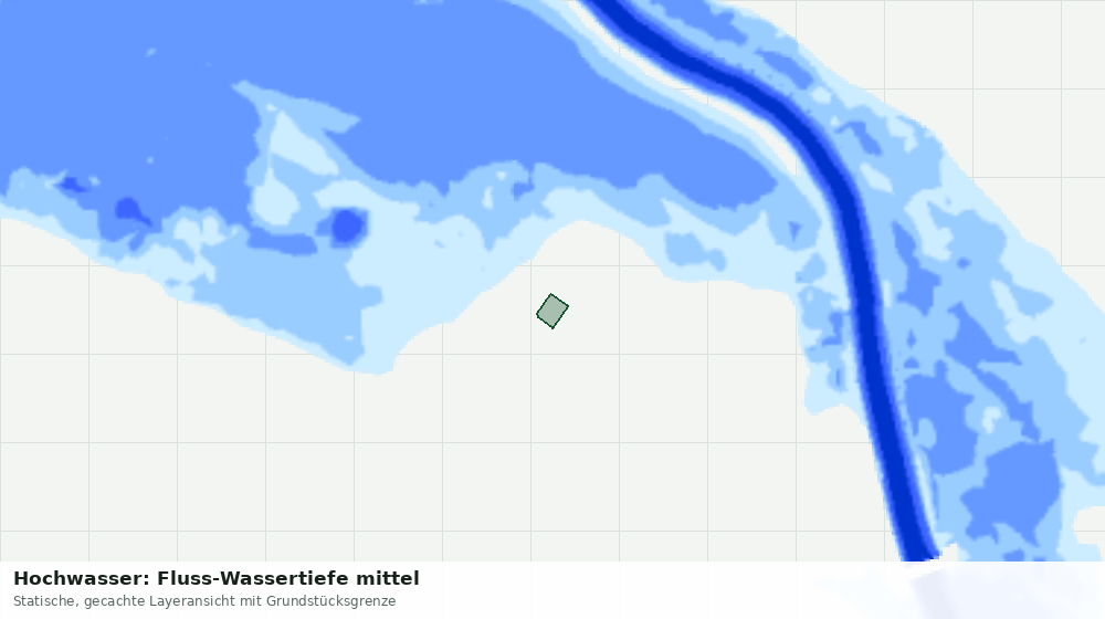 Statische Kartenansicht: Hochwasser: Fluss-Wassertiefe mittel