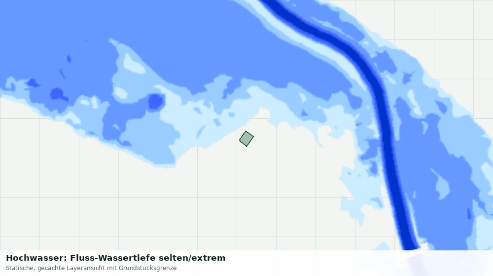 Statische Kartenansicht: Hochwasser: Fluss-Wassertiefe selten/extrem
