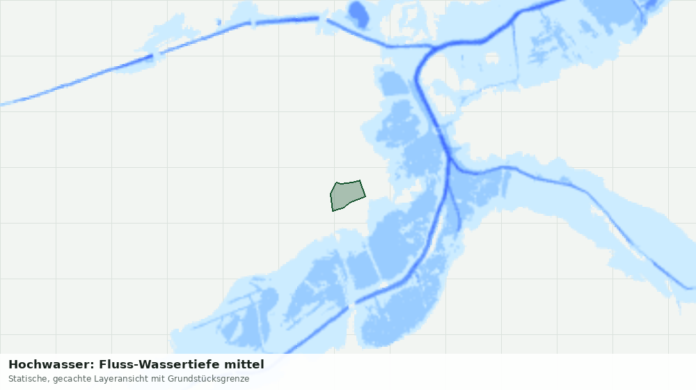 Statische Kartenansicht: Hochwasser: Fluss-Wassertiefe mittel