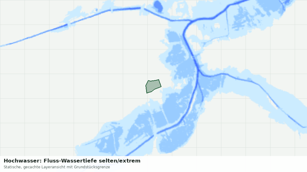 Statische Kartenansicht: Hochwasser: Fluss-Wassertiefe selten/extrem