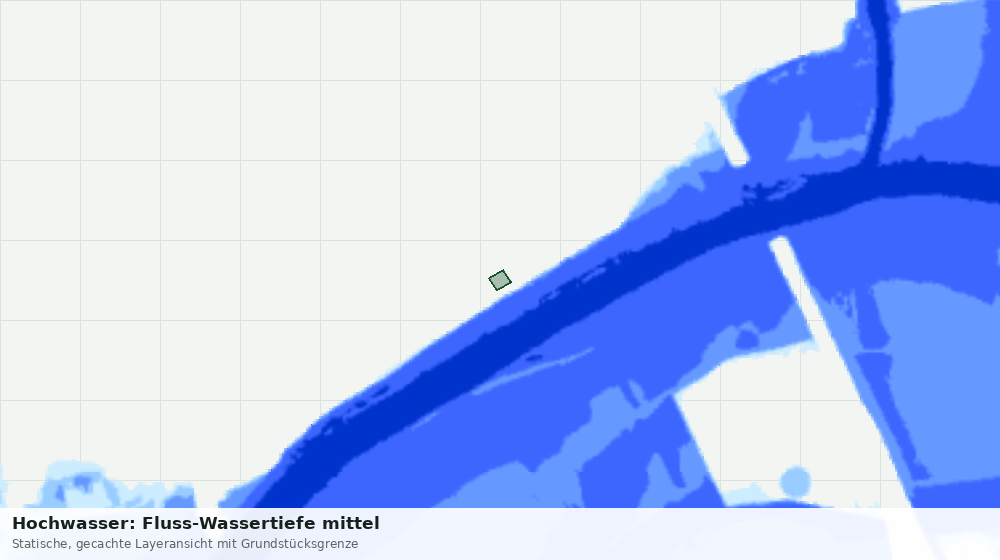 Statische Kartenansicht: Hochwasser: Fluss-Wassertiefe mittel