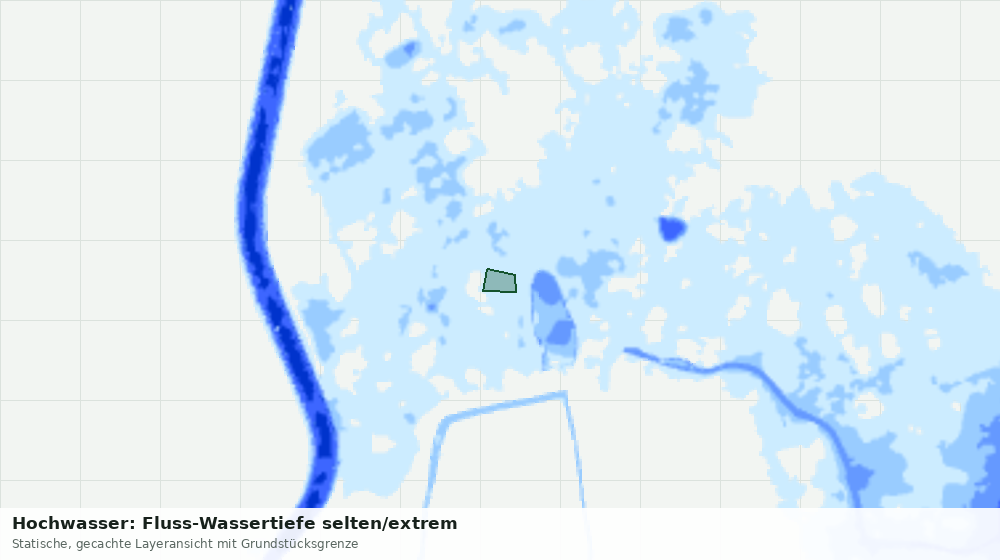 Statische Kartenansicht: Hochwasser: Fluss-Wassertiefe selten/extrem