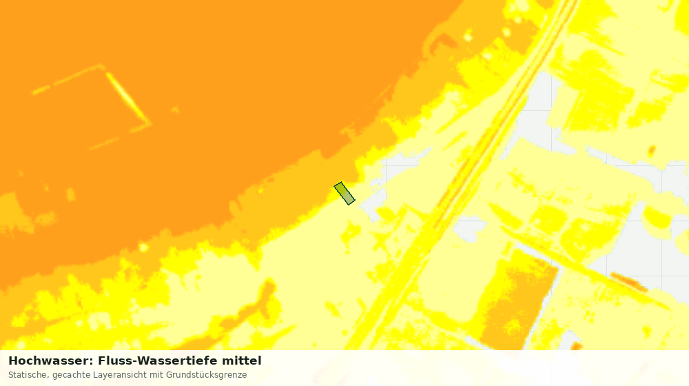 Statische Kartenansicht: Hochwasser: Fluss-Wassertiefe mittel