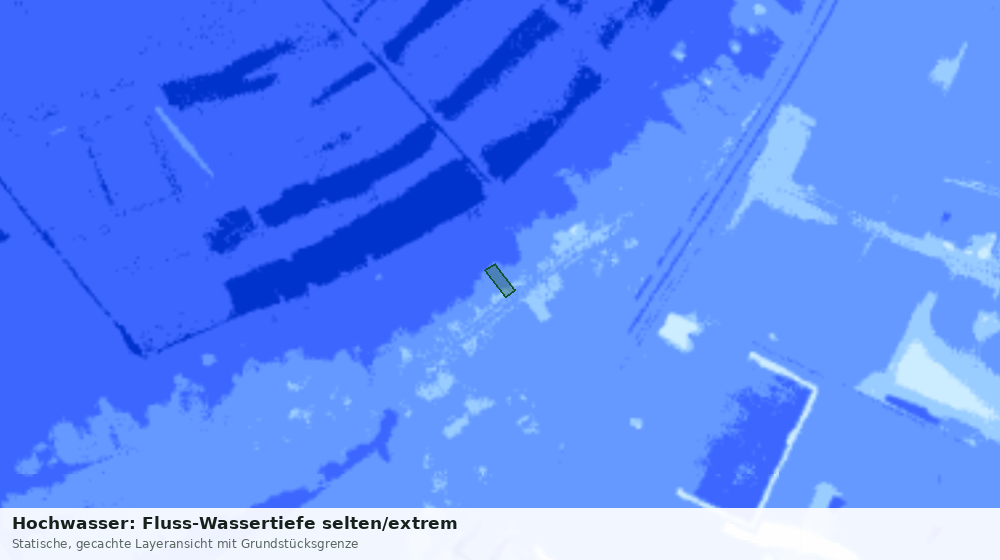 Statische Kartenansicht: Hochwasser: Fluss-Wassertiefe selten/extrem