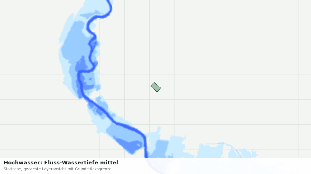 Statische Kartenansicht: Hochwasser: Fluss-Wassertiefe mittel