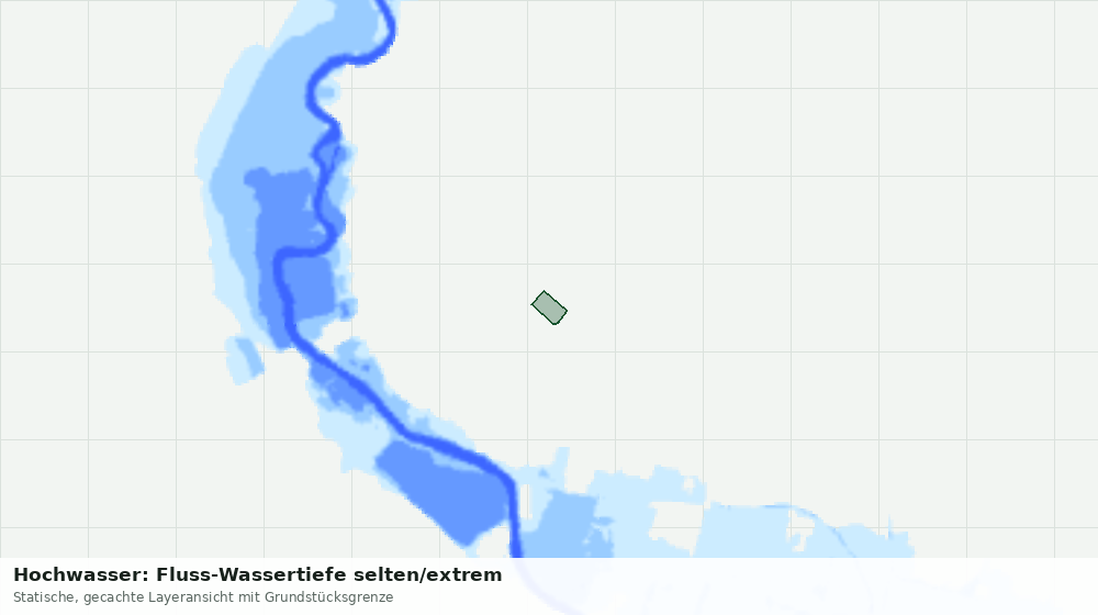 Statische Kartenansicht: Hochwasser: Fluss-Wassertiefe selten/extrem