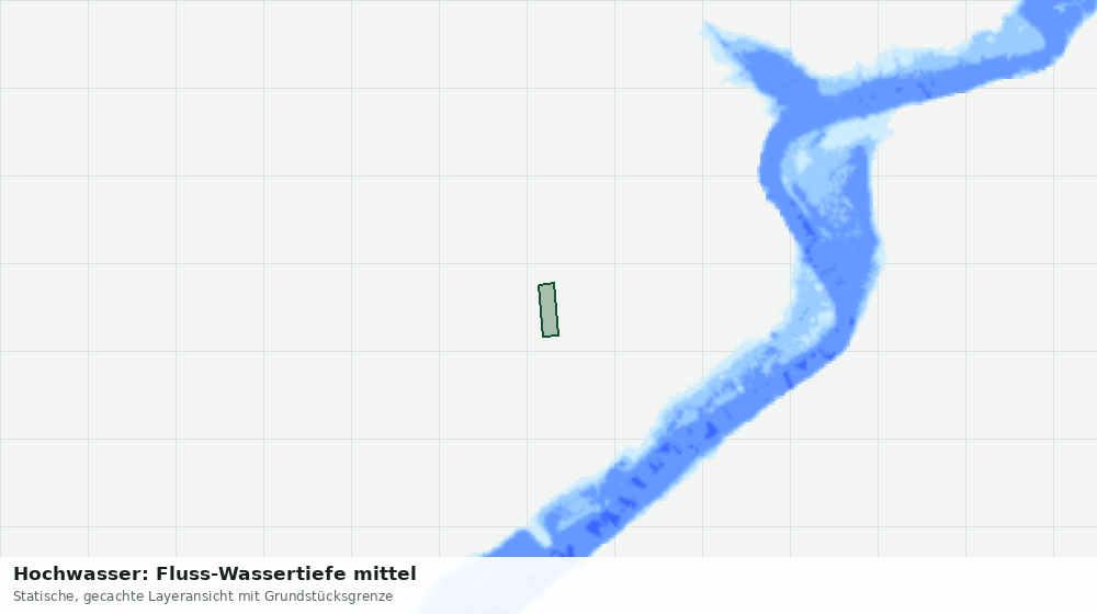 Statische Kartenansicht: Hochwasser: Fluss-Wassertiefe mittel