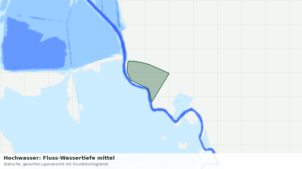 Statische Kartenansicht: Hochwasser: Fluss-Wassertiefe mittel
