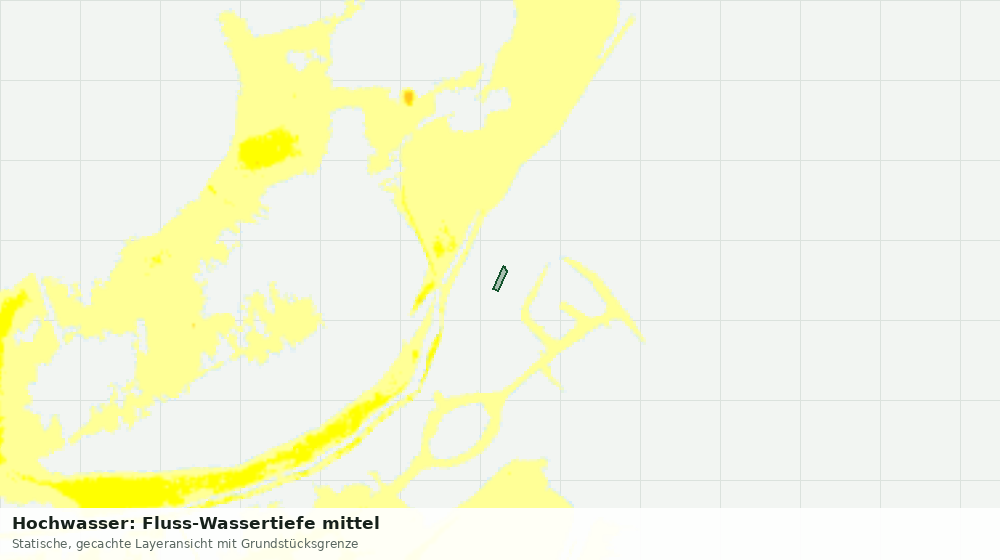 Statische Kartenansicht: Hochwasser: Fluss-Wassertiefe mittel