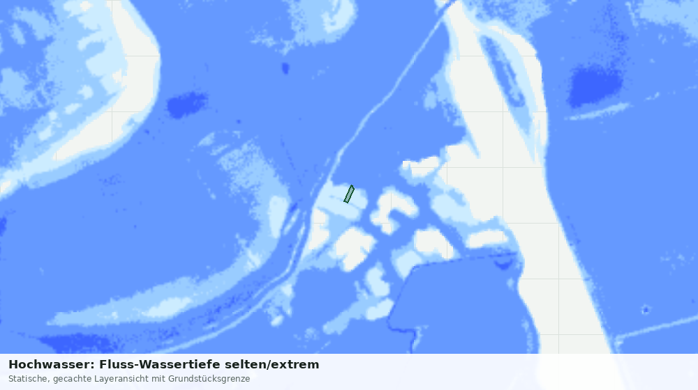 Statische Kartenansicht: Hochwasser: Fluss-Wassertiefe selten/extrem