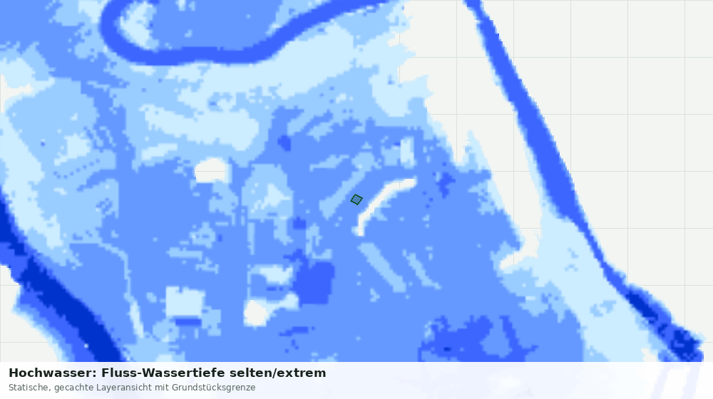 Statische Kartenansicht: Hochwasser: Fluss-Wassertiefe selten/extrem