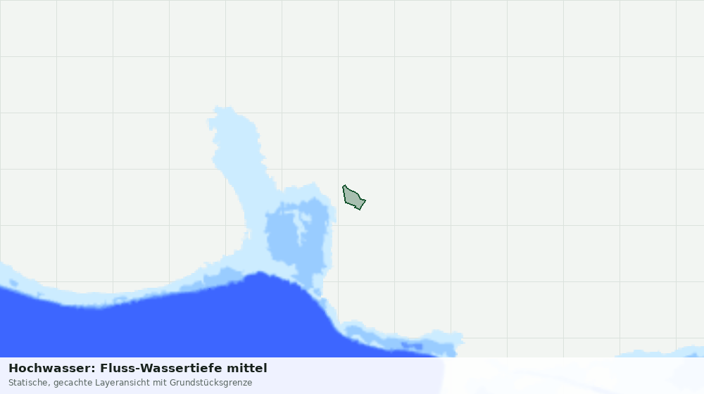 Statische Kartenansicht: Hochwasser: Fluss-Wassertiefe mittel