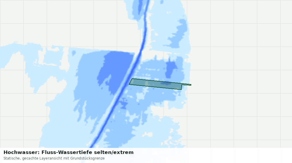 Statische Kartenansicht: Hochwasser: Fluss-Wassertiefe selten/extrem