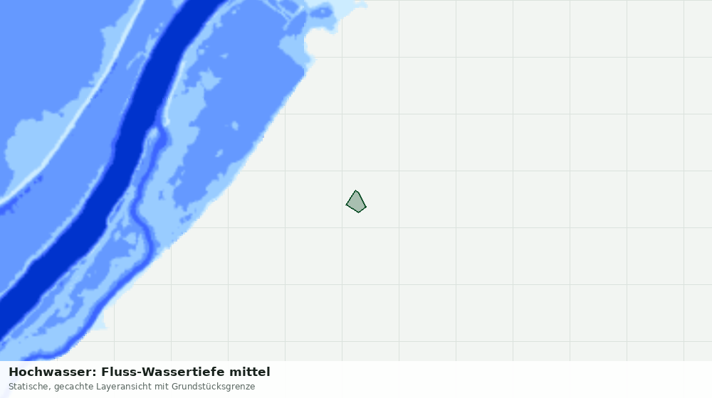 Statische Kartenansicht: Hochwasser: Fluss-Wassertiefe mittel