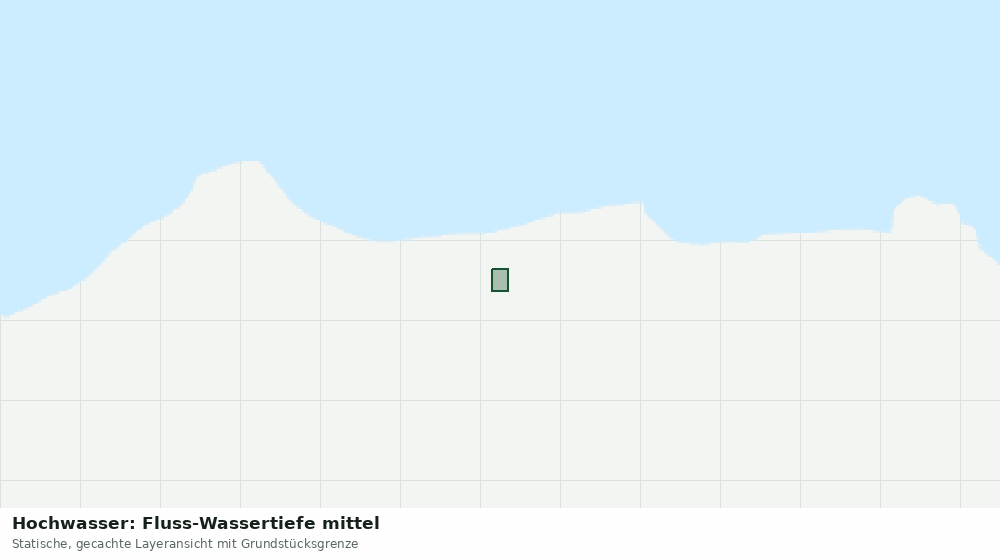 Statische Kartenansicht: Hochwasser: Fluss-Wassertiefe mittel