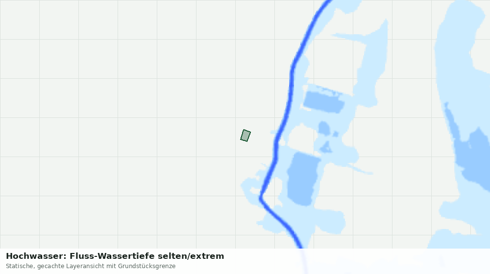 Statische Kartenansicht: Hochwasser: Fluss-Wassertiefe selten/extrem