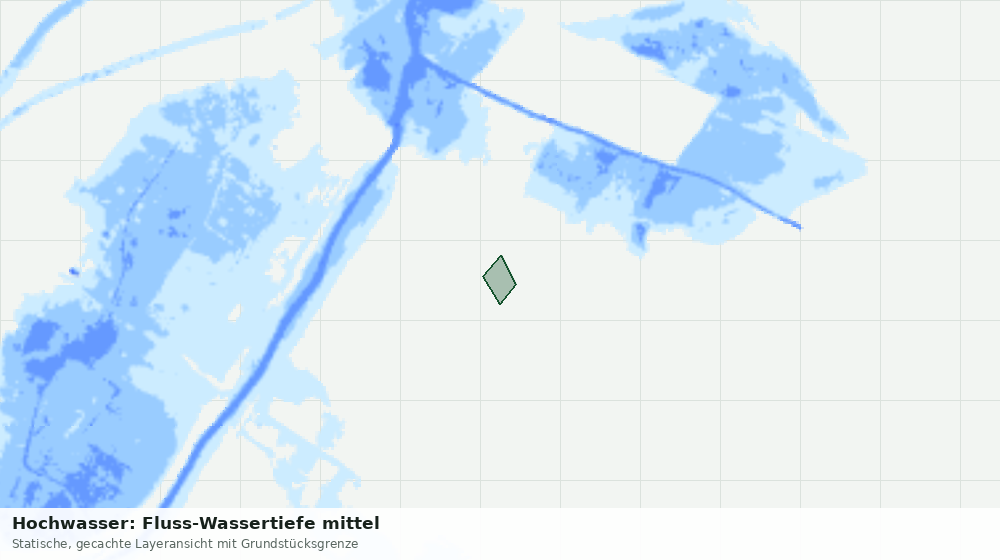 Statische Kartenansicht: Hochwasser: Fluss-Wassertiefe mittel