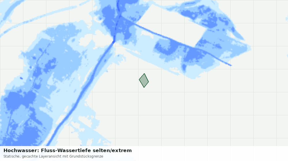 Statische Kartenansicht: Hochwasser: Fluss-Wassertiefe selten/extrem