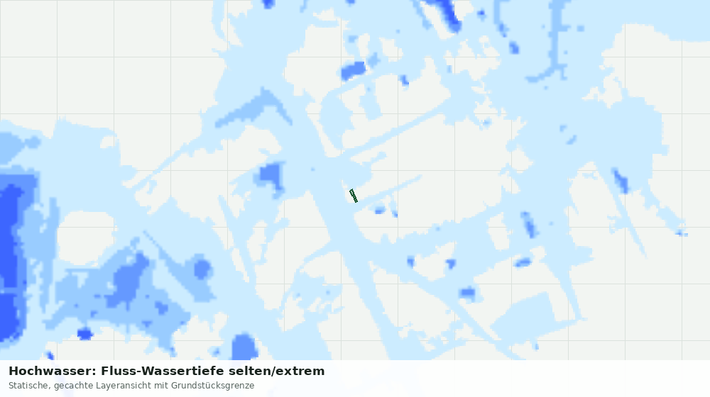 Statische Kartenansicht: Hochwasser: Fluss-Wassertiefe selten/extrem
