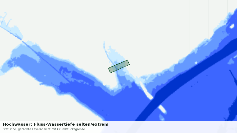 Statische Kartenansicht: Hochwasser: Fluss-Wassertiefe selten/extrem