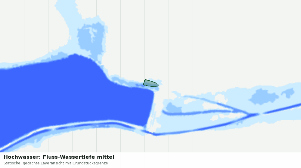 Statische Kartenansicht: Hochwasser: Fluss-Wassertiefe mittel