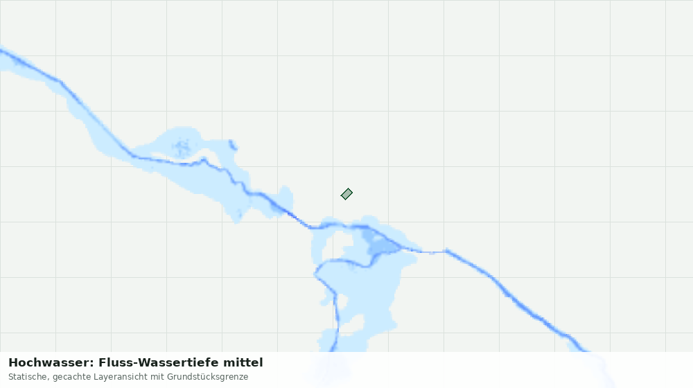 Statische Kartenansicht: Hochwasser: Fluss-Wassertiefe mittel
