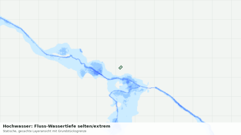 Statische Kartenansicht: Hochwasser: Fluss-Wassertiefe selten/extrem