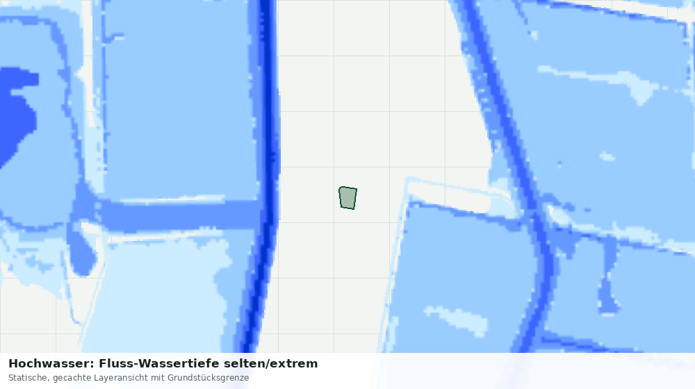 Statische Kartenansicht: Hochwasser: Fluss-Wassertiefe selten/extrem