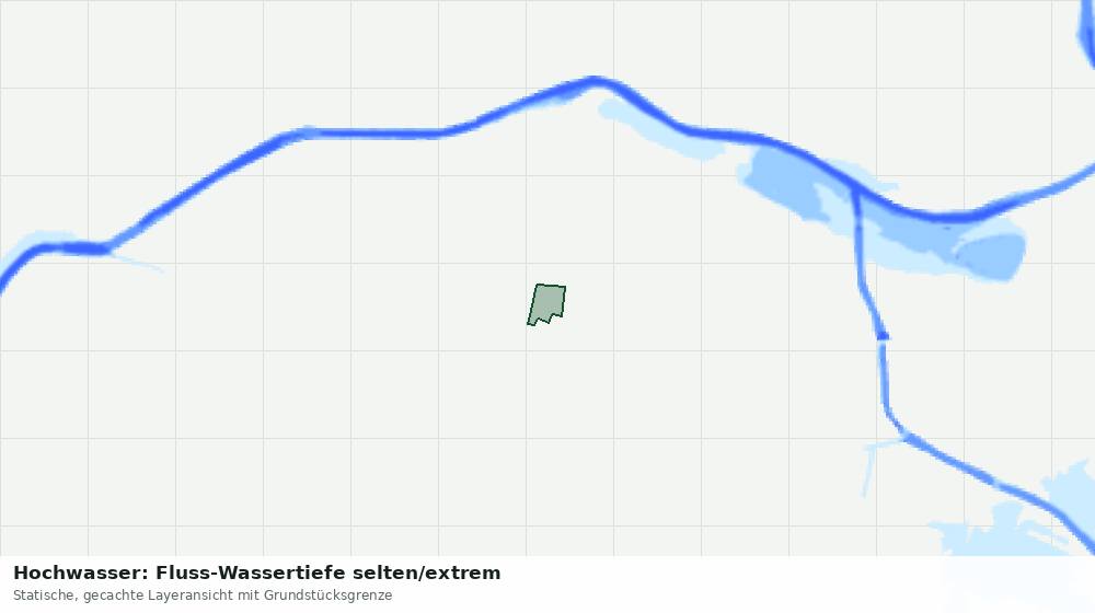 Statische Kartenansicht: Hochwasser: Fluss-Wassertiefe selten/extrem