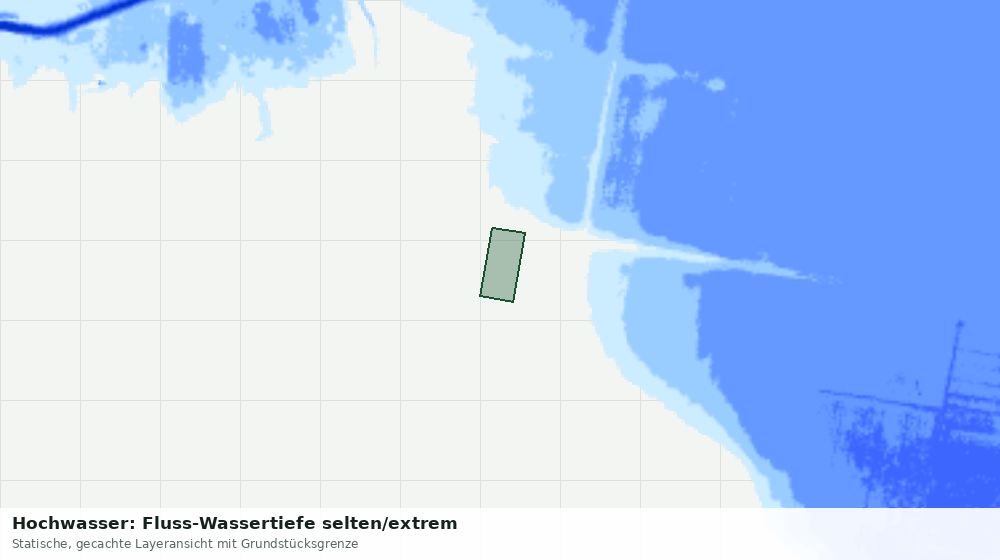 Statische Kartenansicht: Hochwasser: Fluss-Wassertiefe selten/extrem