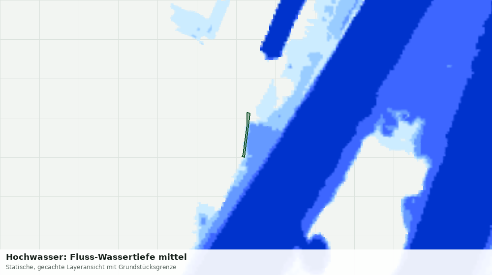 Statische Kartenansicht: Hochwasser: Fluss-Wassertiefe mittel