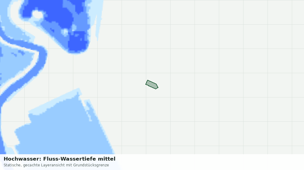 Statische Kartenansicht: Hochwasser: Fluss-Wassertiefe mittel