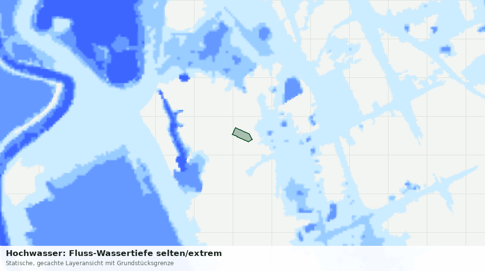 Statische Kartenansicht: Hochwasser: Fluss-Wassertiefe selten/extrem