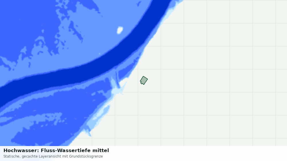 Statische Kartenansicht: Hochwasser: Fluss-Wassertiefe mittel