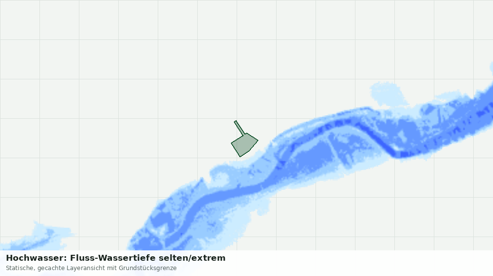 Statische Kartenansicht: Hochwasser: Fluss-Wassertiefe selten/extrem