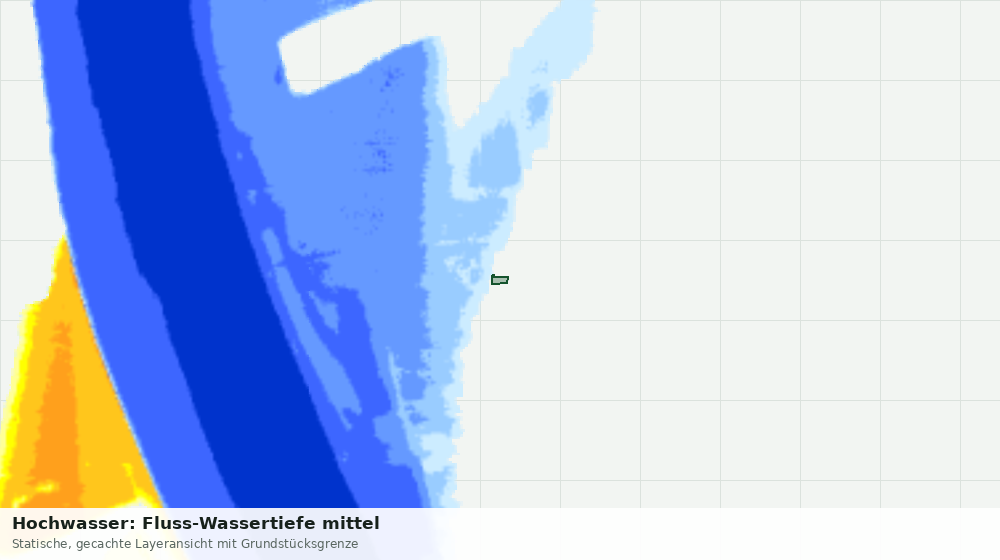 Statische Kartenansicht: Hochwasser: Fluss-Wassertiefe mittel