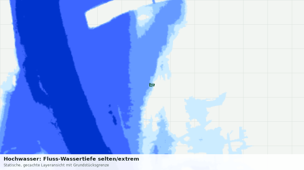 Statische Kartenansicht: Hochwasser: Fluss-Wassertiefe selten/extrem
