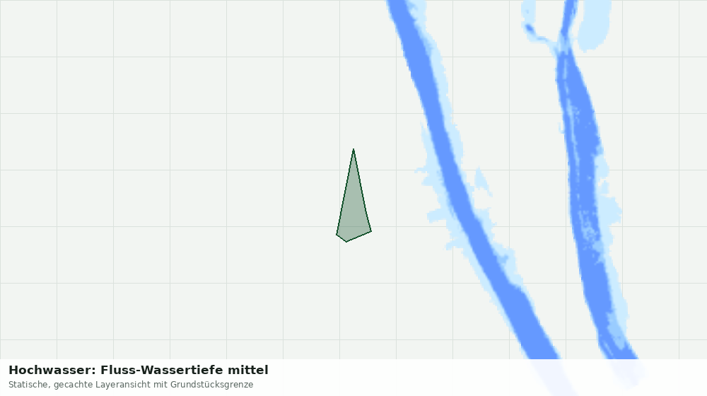 Statische Kartenansicht: Hochwasser: Fluss-Wassertiefe mittel