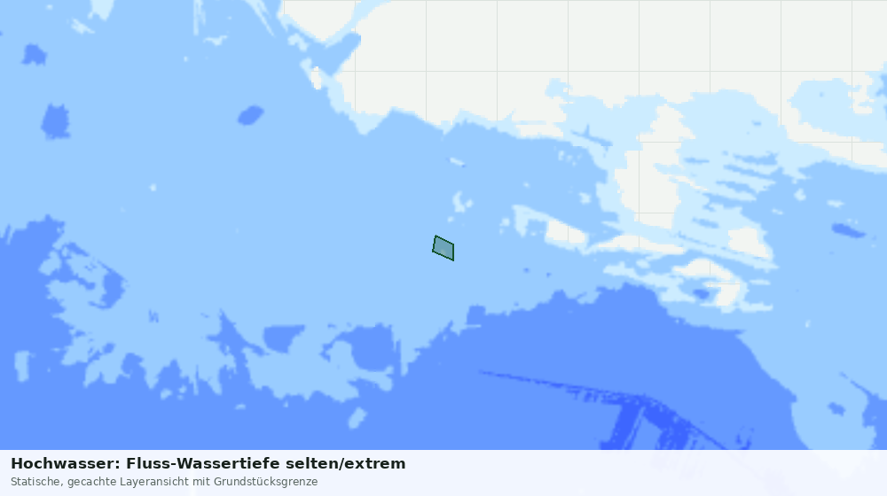 Statische Kartenansicht: Hochwasser: Fluss-Wassertiefe selten/extrem