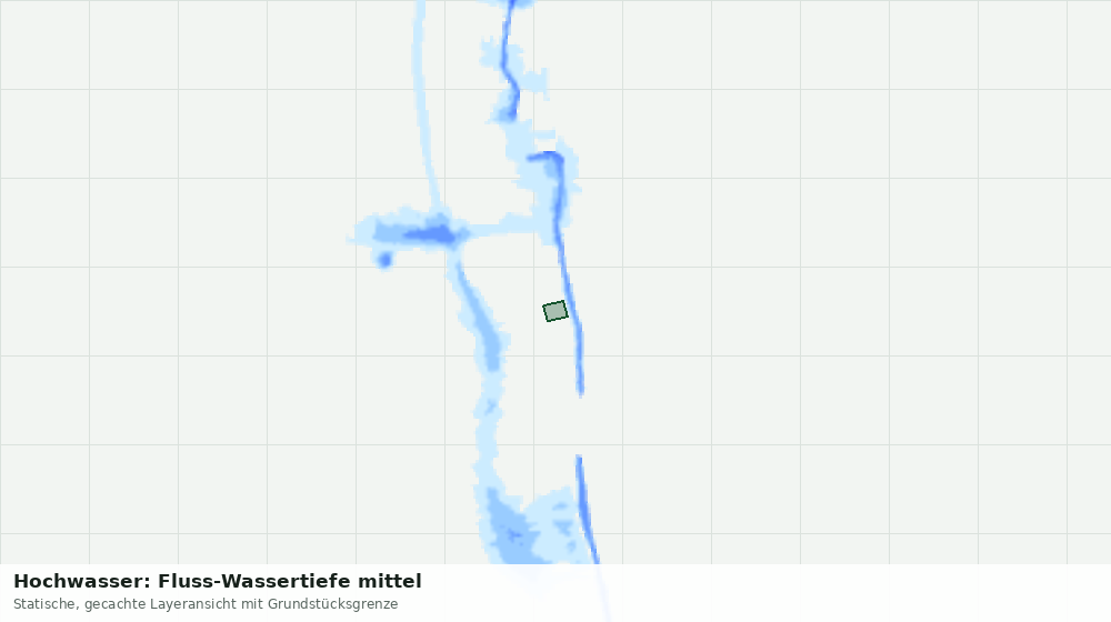 Statische Kartenansicht: Hochwasser: Fluss-Wassertiefe mittel