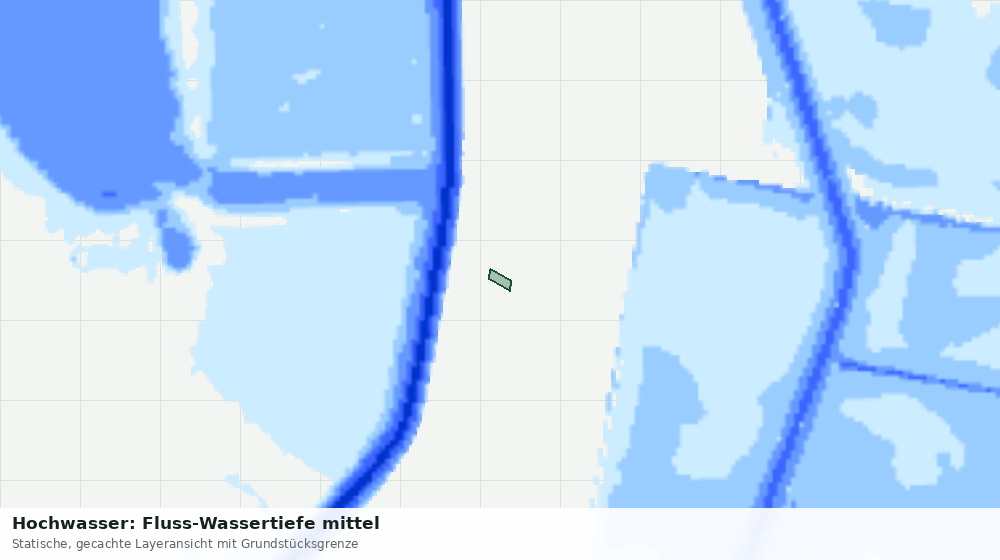Statische Kartenansicht: Hochwasser: Fluss-Wassertiefe mittel