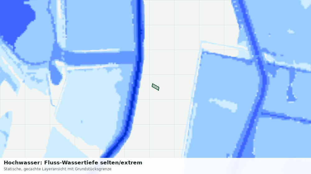 Statische Kartenansicht: Hochwasser: Fluss-Wassertiefe selten/extrem