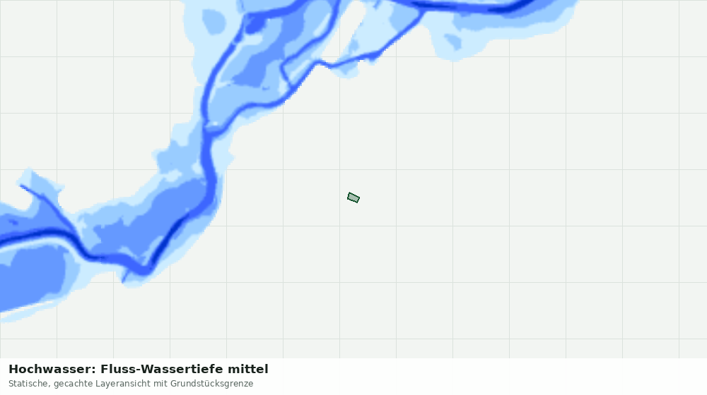 Statische Kartenansicht: Hochwasser: Fluss-Wassertiefe mittel