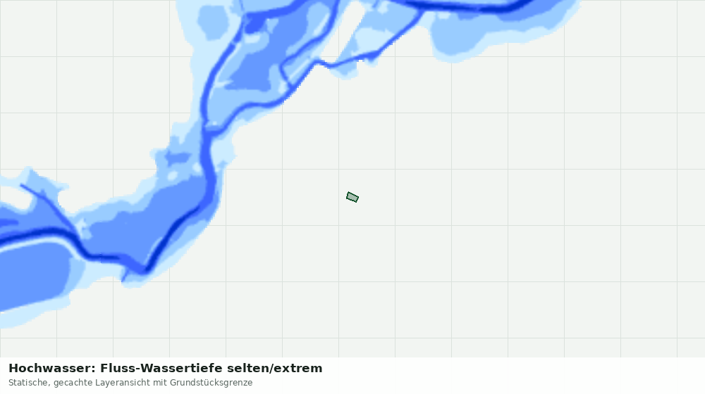 Statische Kartenansicht: Hochwasser: Fluss-Wassertiefe selten/extrem