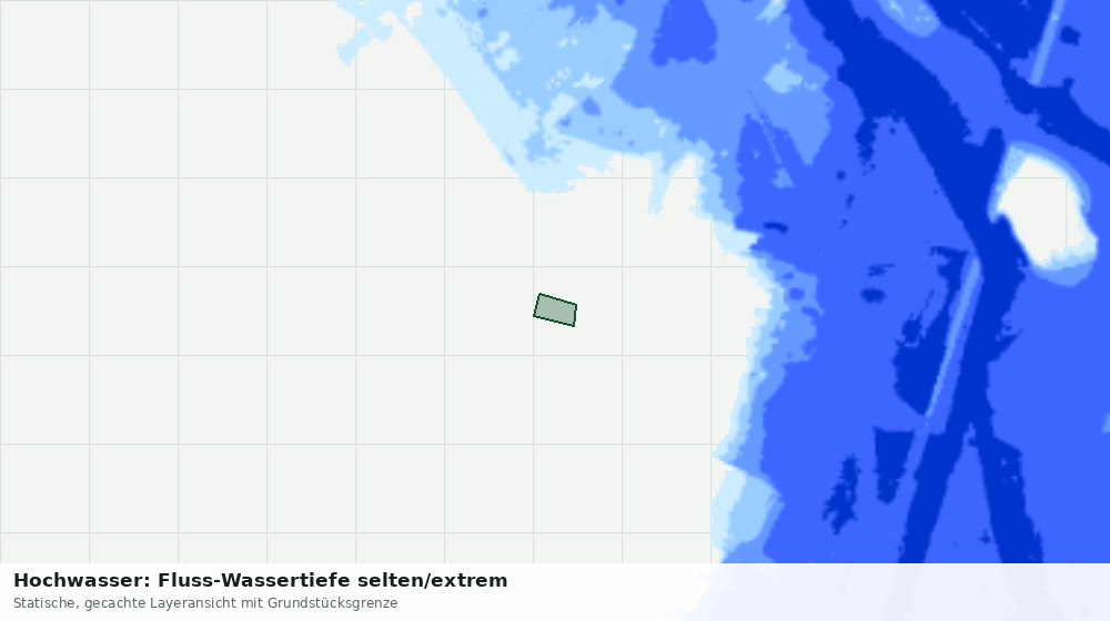 Statische Kartenansicht: Hochwasser: Fluss-Wassertiefe selten/extrem