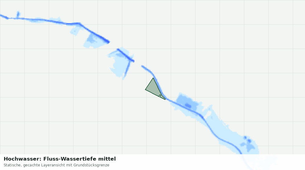 Statische Kartenansicht: Hochwasser: Fluss-Wassertiefe mittel