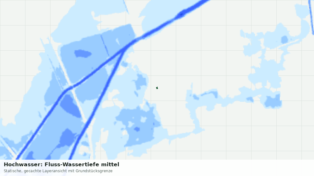 Statische Kartenansicht: Hochwasser: Fluss-Wassertiefe mittel