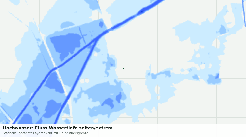 Statische Kartenansicht: Hochwasser: Fluss-Wassertiefe selten/extrem