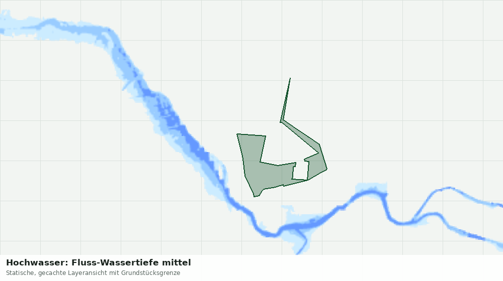 Statische Kartenansicht: Hochwasser: Fluss-Wassertiefe mittel